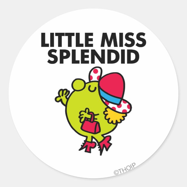 Sticker Rond Miss Splendid | Lettres noires (Devant)