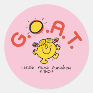Sticker Rond Miss Sunshine est la G.O.A.T.
