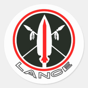Sticker Rond Missile de lance