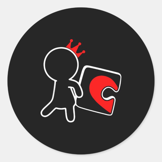 Sticker Rond Missing Ece Heart Puzzle Couple Matching Valentine (Devant)