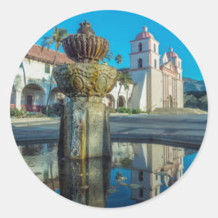 Sticker Rond Mission Santa Barbara