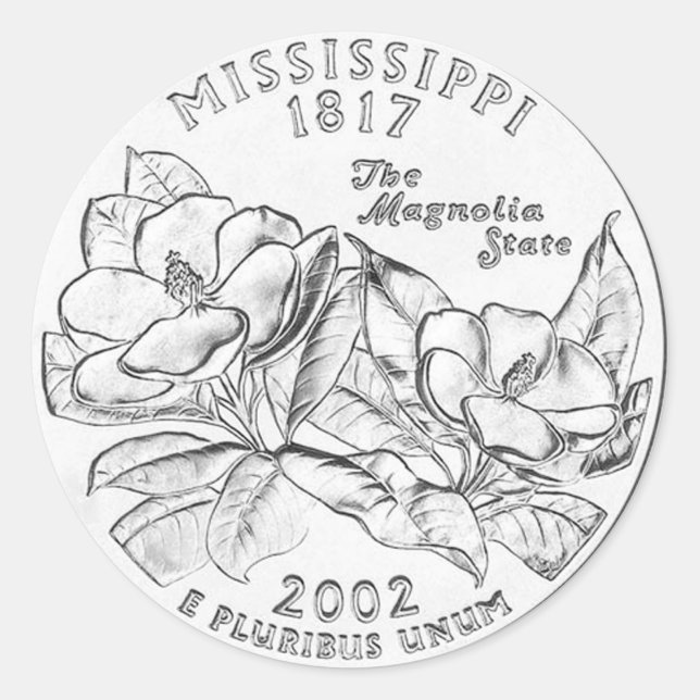 Sticker Rond Mississippi (Devant)