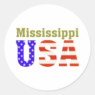 Sticker Rond Mississippi USA !