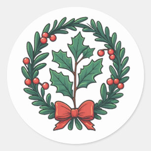 Sticker Rond Mistletoe avec un cou