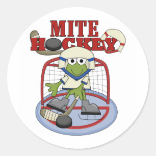 Sticker Rond Mite Hockey Goalie T-shirts et cadeaux