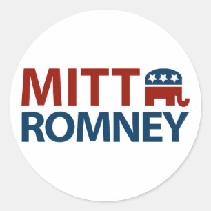 Sticker Rond Mitt Romney GOP