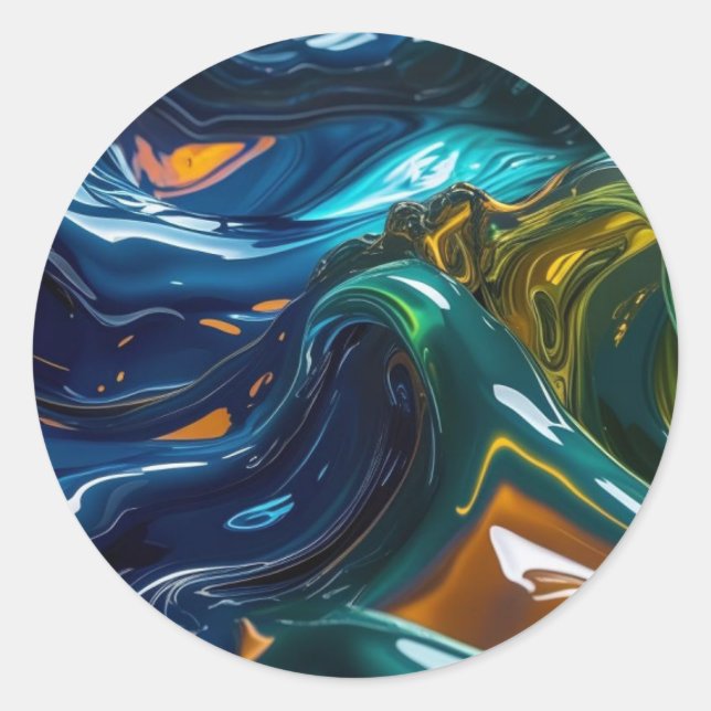 Sticker Rond Mixed Liquids (Devant)