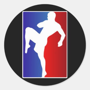 Sticker Rond MIXED MARTIAL ART Brizillian Ju Jitso Karate Fight