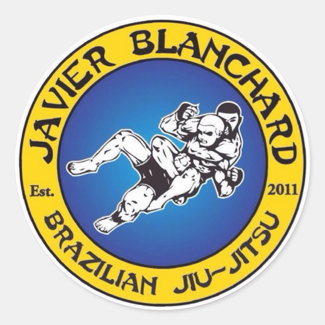 Sticker Rond mixed martial art jiu jitsu bjj (Devant)