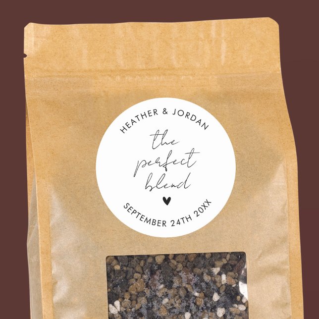 Sticker Rond Mixer parfait minimaliste Mixer Mariage Café Faveu (Créateur téléchargé)
