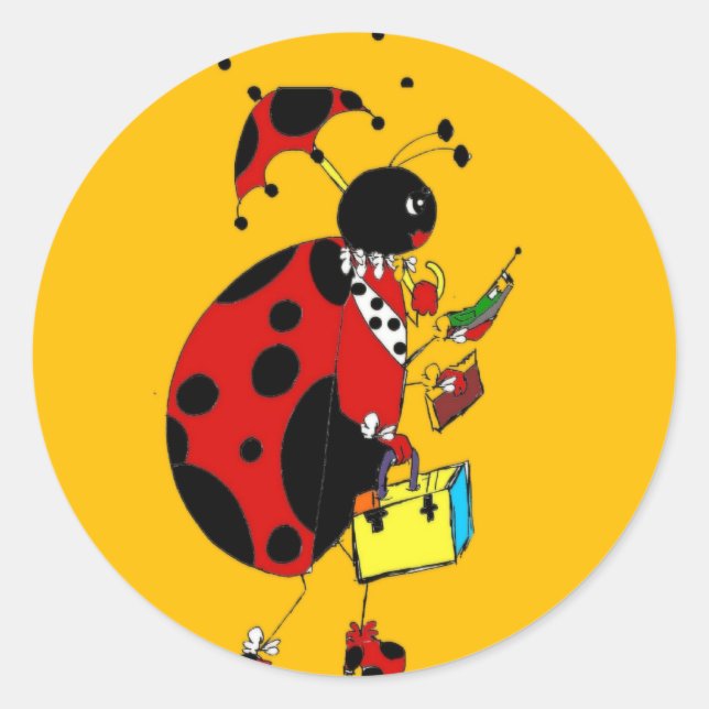 Sticker Rond Mlle Ladybug (Devant)