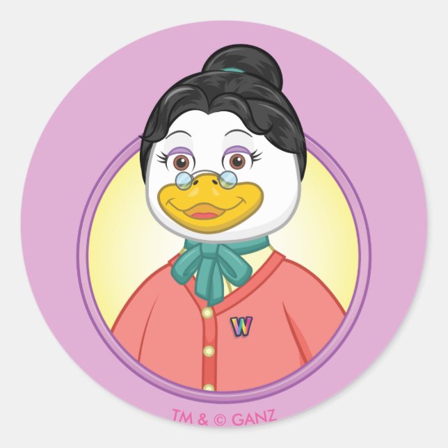 Sticker Rond Mme Birdy (Devant)