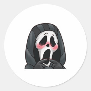 Sticker Rond mme ghosty