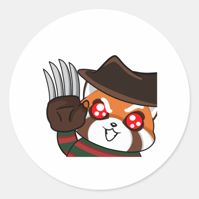 Sticker Rond mme red freddy (Devant)