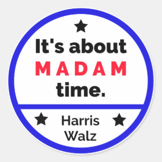Sticker Rond Mme-time-Harris-Sticker