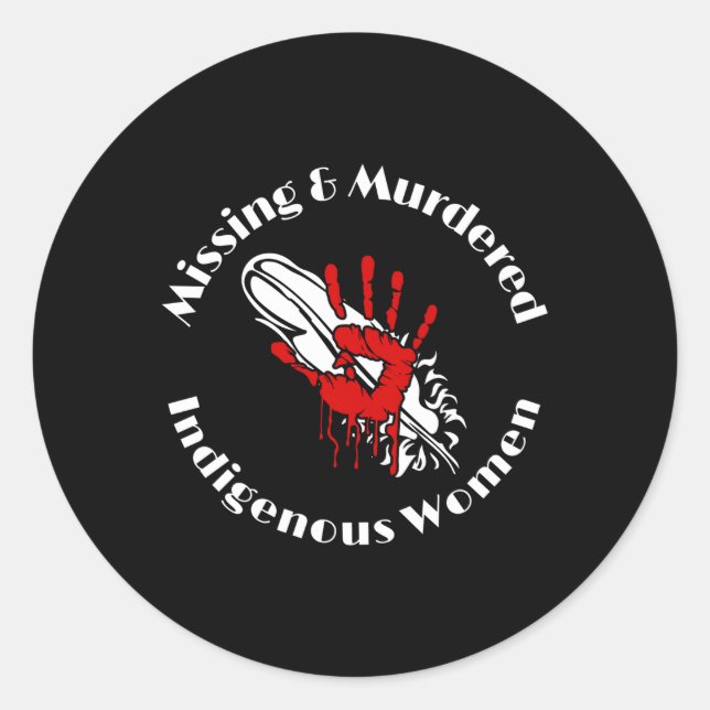 Sticker Rond Mmiw Missing Ed Indigenous (Devant)