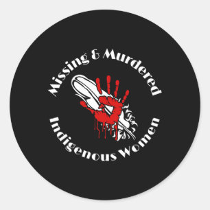 Sticker Rond Mmiw Missing Ed Indigenous