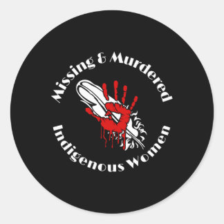 Sticker Rond Mmiw Missing Ed Indigenous