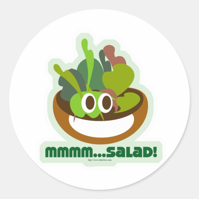 Sticker Rond Mmmm salade (Devant)