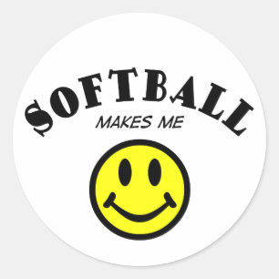 Sticker Rond MMS : Softball