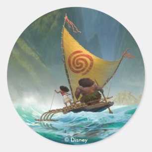 Sticker Rond Moana Découvrez l'Océanie