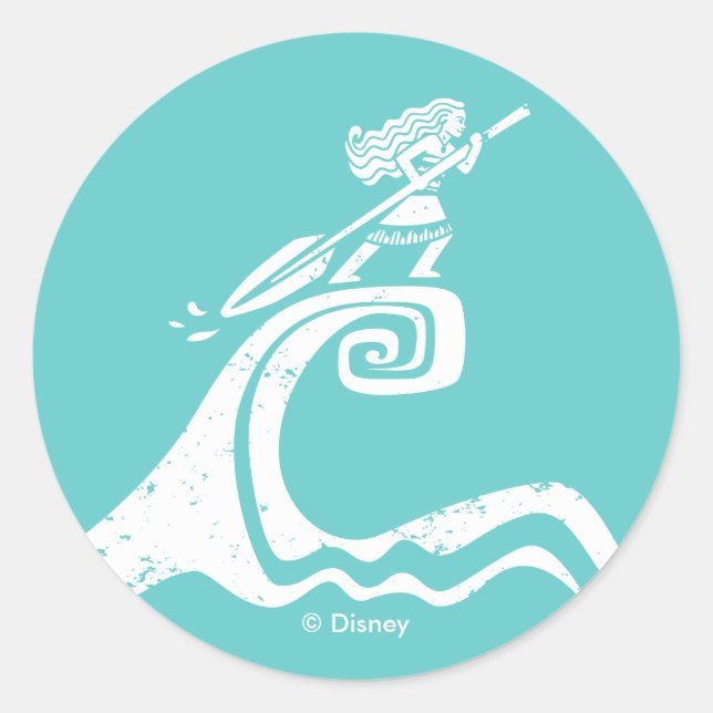 Sticker Rond Moana | Esprit voile (Devant)