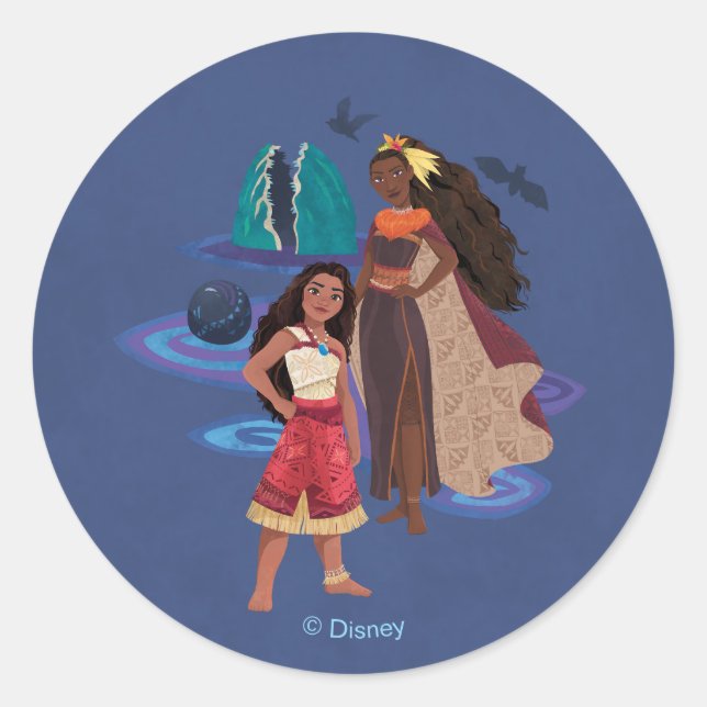 Sticker Rond Moana et Matangi (Devant)