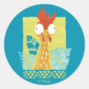 Sticker Rond Moana Heihei - Je suis responsable ici