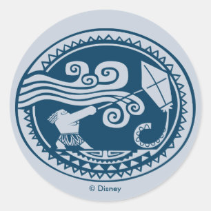 Sticker Rond Moana   Maui - Trickster