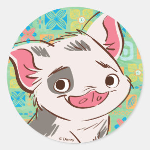 Sticker Rond Moana   Pua - Je ne suis pas un bacon