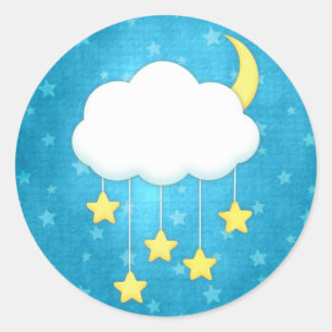 Sticker Rond Mobile de nuage
