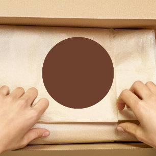Sticker Rond Mocha Brown couleur solide   Classique   Élégant