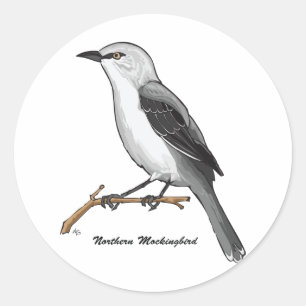 STICKER ROND MOCKINGBIRD NORD