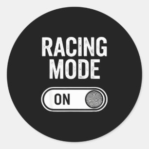 Sticker Rond Mode de course drôle pour les joueurs sarcasmes