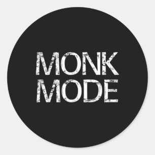 Sticker Rond Mode Moine Méditation Yoga Nouveauté