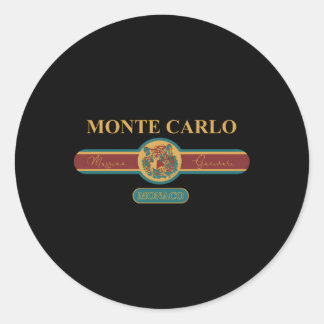 Sticker Rond Mode Monte Carlo Monaco Vacances