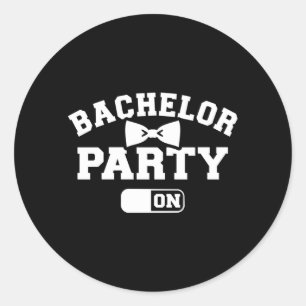 Sticker Rond Mode nuit de célibataire hommes sur performance