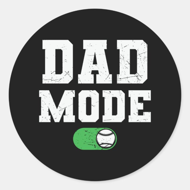 Sticker Rond Mode père activé | Design magnifique de la famille (Devant)