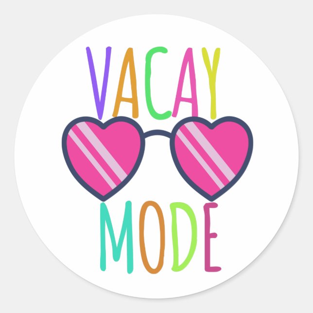 Sticker Rond Mode Vacances (Devant)