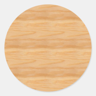 Sticker Rond Modèle blanc bois élégant personnalisé tendance