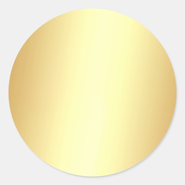 Sticker Rond Modèle blanc Gold Look Ajouter un texte grand bril (Devant)