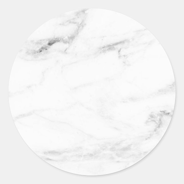 Sticker Rond Modèle blanc Marbre blanc tendance personnalisé (Devant)
