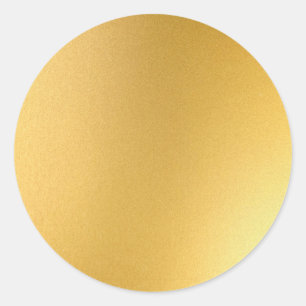 Sticker Rond Modèle Blank Glamour Élégant Faux Gold Chic