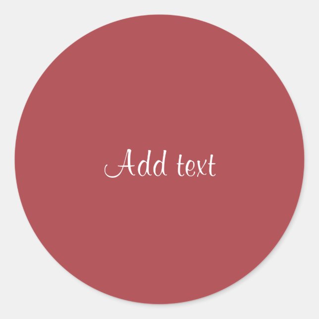 Sticker Rond Modèle couleur foncé rouge (Devant)