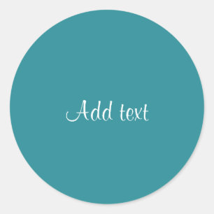 Sticker Rond MODÈLE couleur turquoise bleu uni,