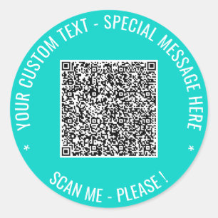 Sticker Rond Modèle d'autocollant couleur et texte personnalisé