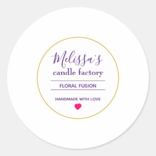 Sticker Rond modèle de bougie biz