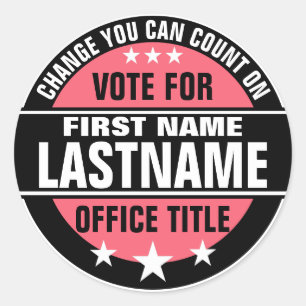 Sticker Rond Modèle de campagne