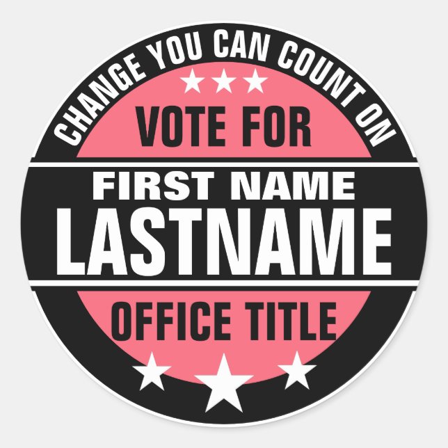 Sticker Rond Modèle de campagne (Devant)