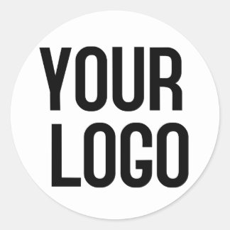 Sticker Rond Modèle de conception de logo personnalisé sur